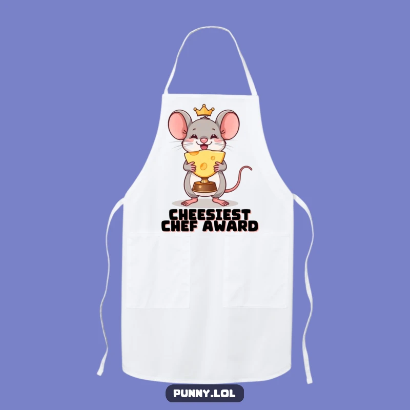 Funny Mouse Cheese Trophy Apron: Cook Up a Storm with Comical Victories