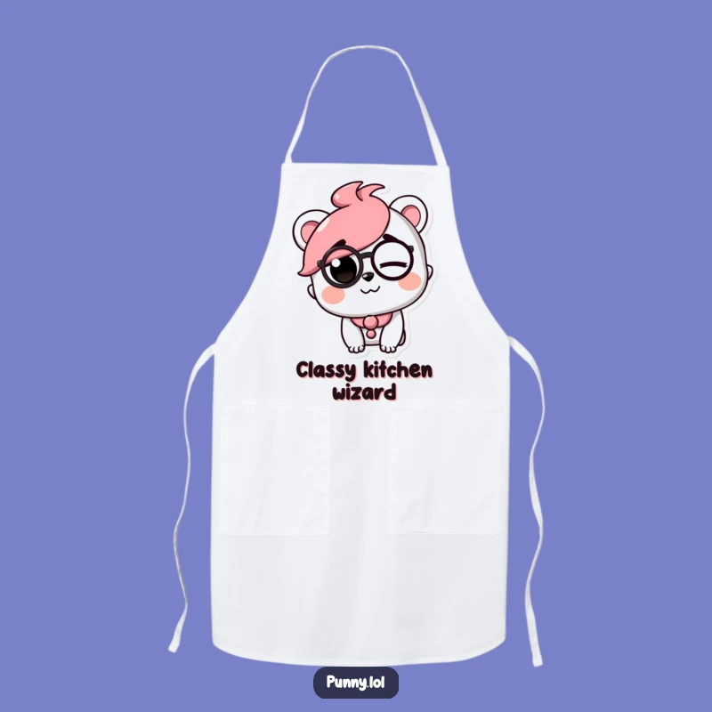 Funny Monocle Chef Apron - Playful Kitchen Style, Humorous Gift for Cooks