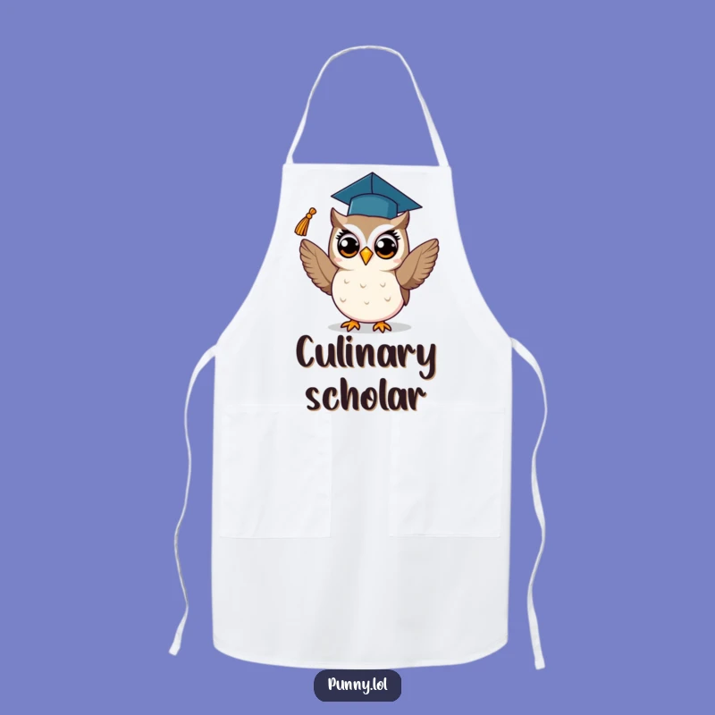 Funny Graduation Owl Apron: Cook Up Success with Pride