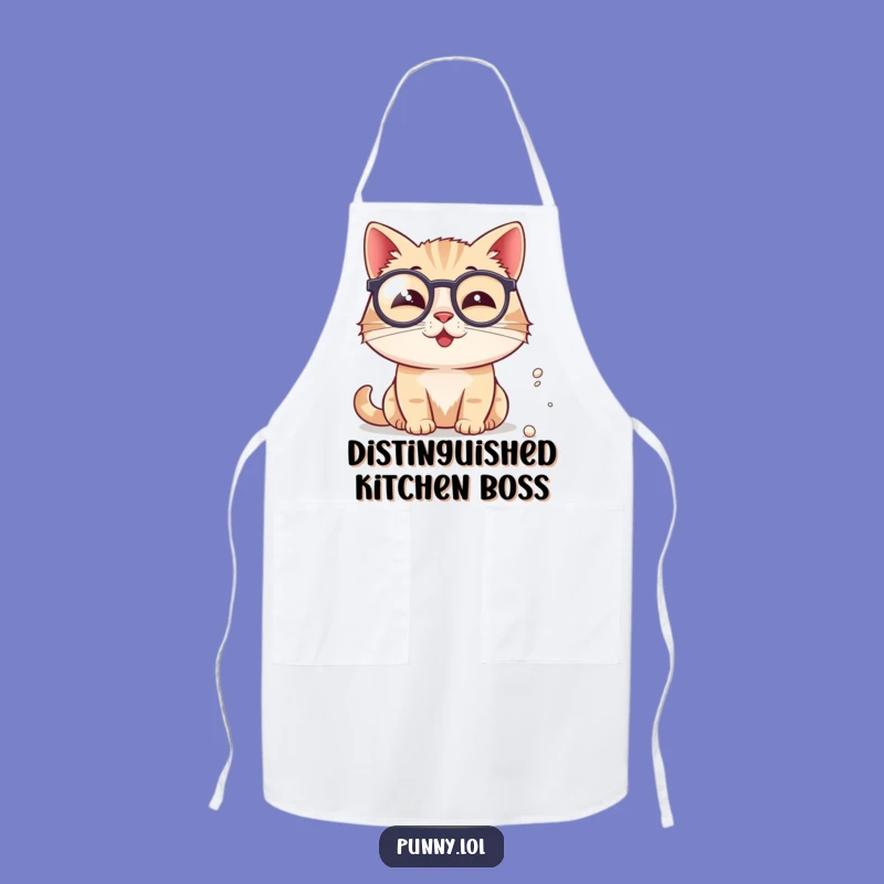 Funny Cat Chef Apron - Dapper Kitchen Wear, Perfect Funny Gift for Feline Foodies