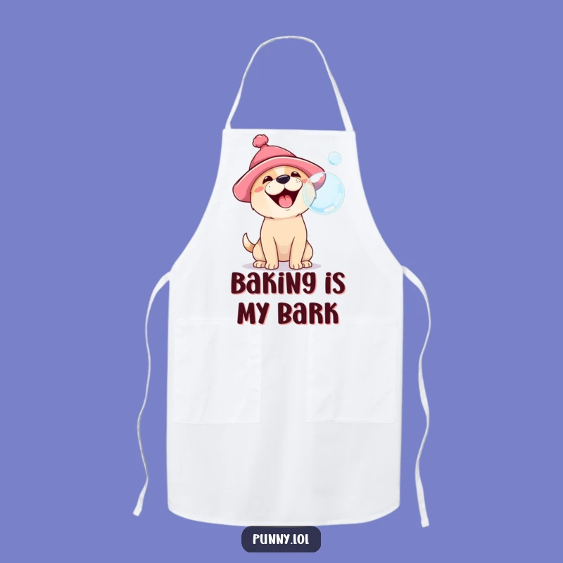 Funny Dog Bubble Apron: Cook with Playful Pet Design, Great Funny Gift