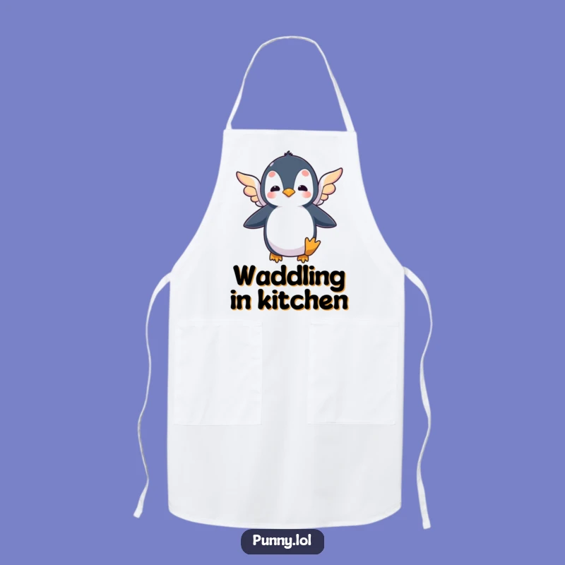 Funny Flying Penguin Apron: Cook Up Your Dreams with Flair