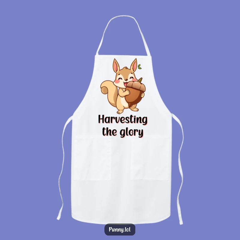 Funny Squirrel Acorn Trophy Apron - Kitchen Victory