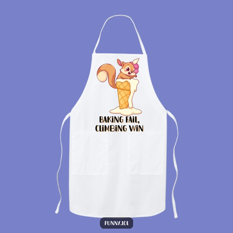 Funny Squirrel Chef Apron: Cook with Gusto! A Hilarious Funny Gift for Sweet Tooths.