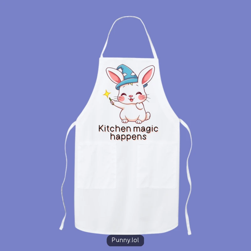 Kitchen Conjurer: Funny Rabbit Wizard Hat Apron