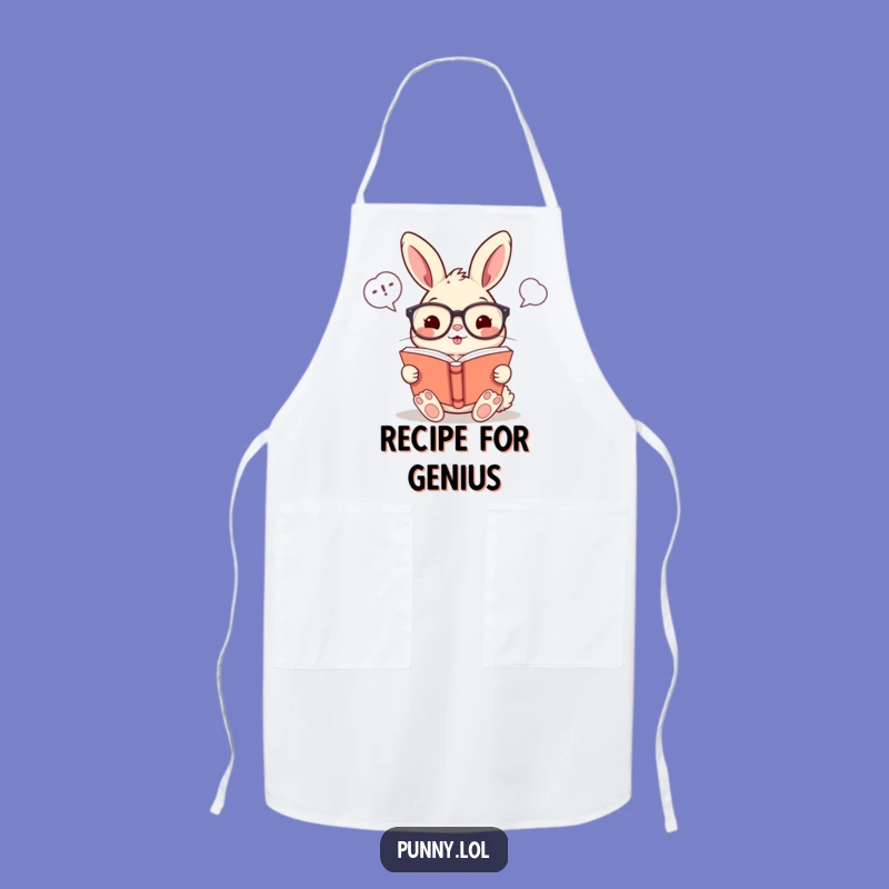 Funny Bookworm Rabbit Apron: Cook with Literary Cheer & Laughter