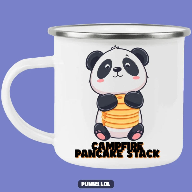 Campfire Pancakes: Funny Panda Pancake Camping Mug