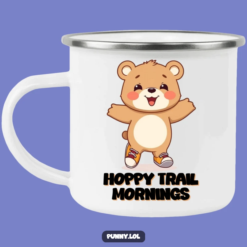 Funny Bear Cub Campfire Mug: Happy Adventures with Comical Style