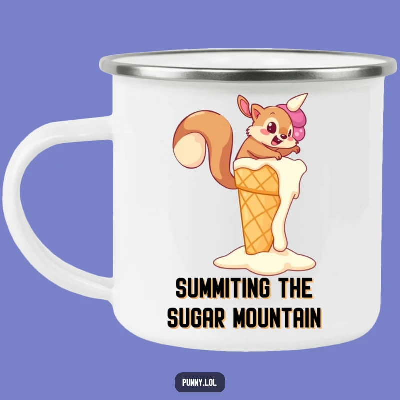 Funny Squirrel Camp Mug: Fuel Your Adventure! A Quirky Funny Gift for Trail Trekkers.