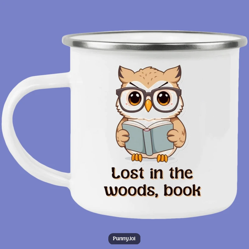 Funny Owl Campfire Mug: Brew Up Brilliance! A Quirky Funny Gift for Outdoor Scholars.