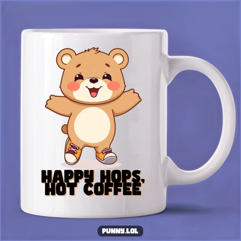 Funny Bear Cub Mismatched Shoes Mug: Hoppy Fun and Perfect Gift