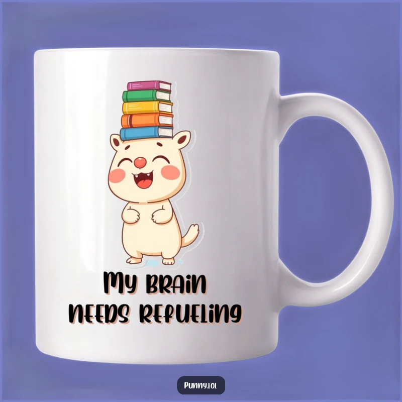 Funny Bookworm Creature Mug - Hilarious Gift for Book Lovers and Nerds