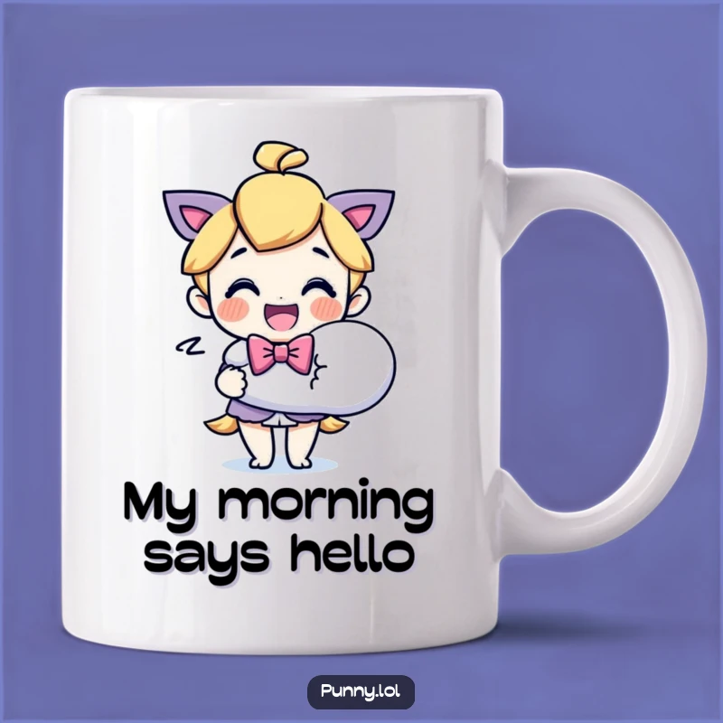 Funny Bowtie Character Speech Bubble Mug: Hilarious Gift for Chatty People