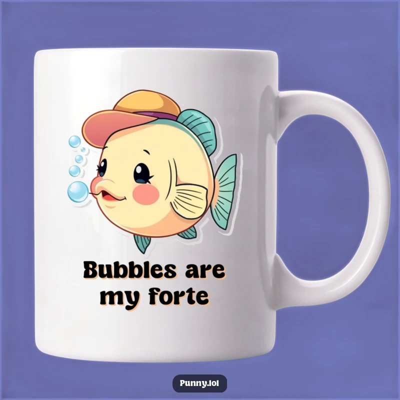 Funny Fish Hat Mug: A Curious Bubbling Friend Perfect for Coffee Lovers Gift