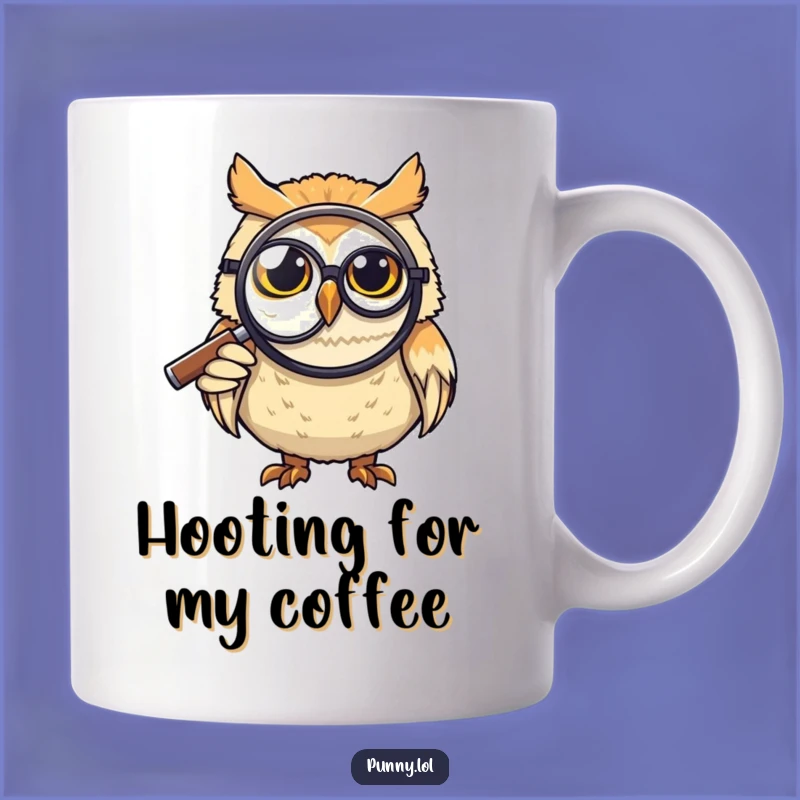 Funny Grinning Owl Monocle Mug: The Perfect Humorous Gift for Bird Lovers