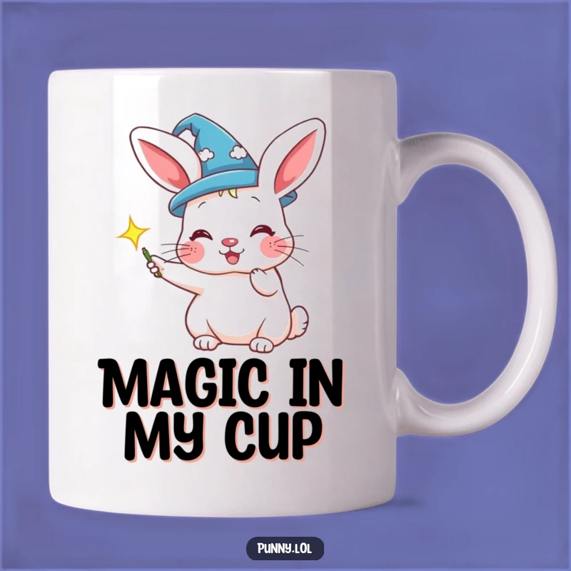 Funny Rabbit Wizard Hat Mug: Magical Brews for Enchanting Mornings