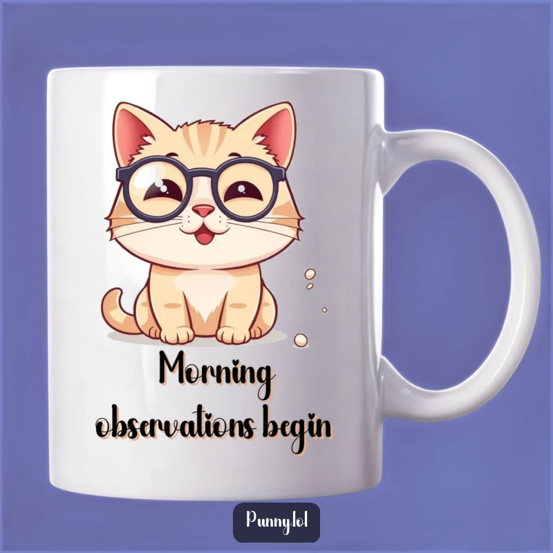 Funny Cat Scientist Mug - Dapper Feline Research, Perfect Funny Gift for Cat Lovers