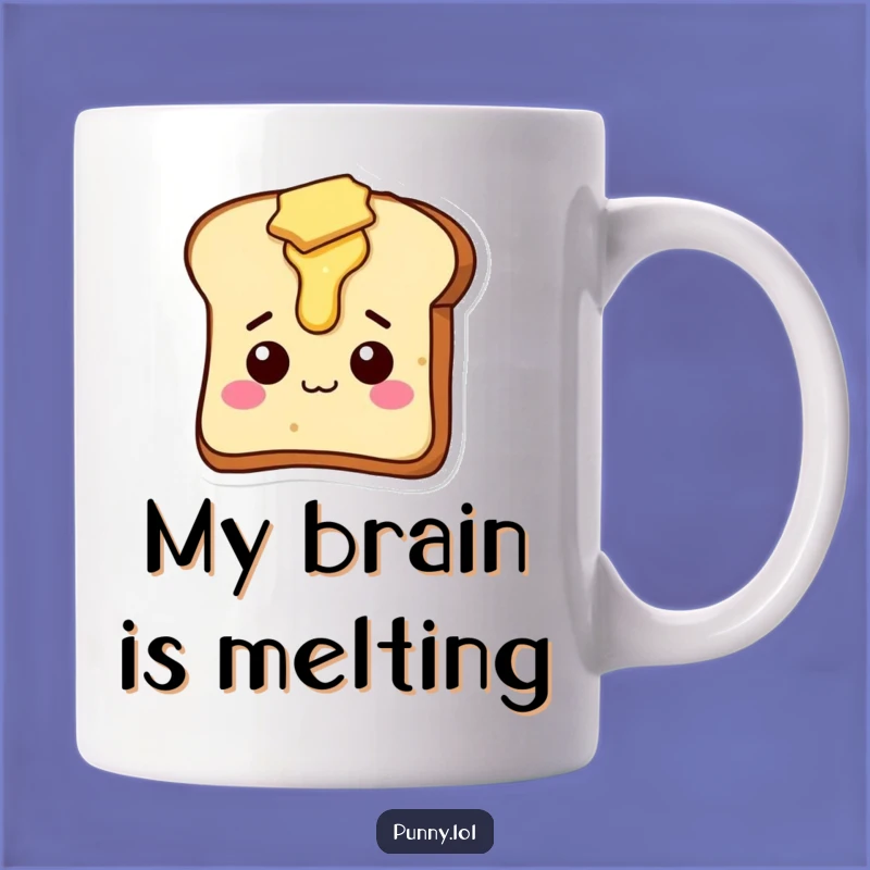 Funny Toast Mug - Silly Butter Slice Character Gift Idea