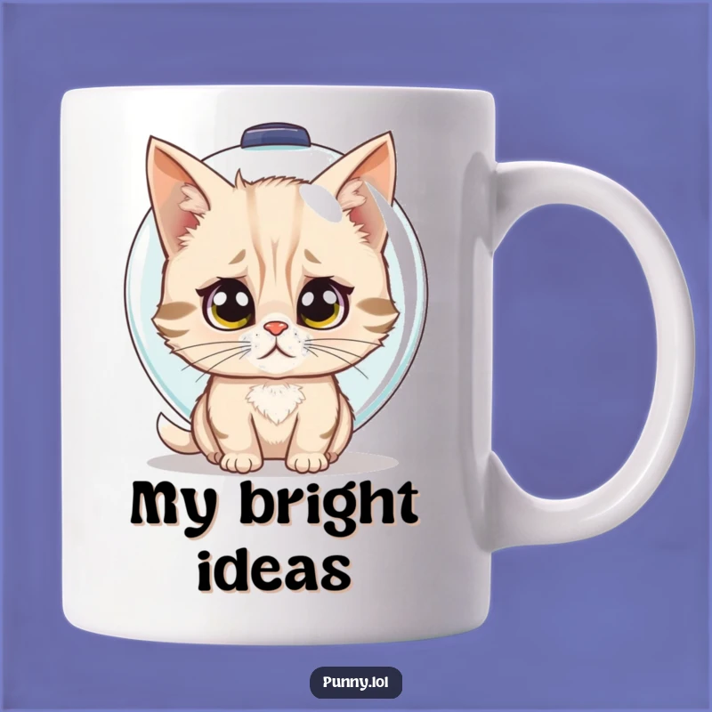 Funny Cat Fishbowl Helmet Mug: Hilarious Gift for Confused Pet Owners