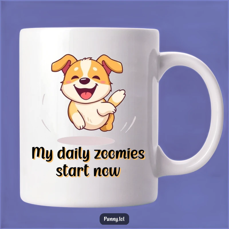 Funny Dog Chasing Tail Mug: A Dizzying Delight for Dog Lovers, Perfect Funny Gift!
