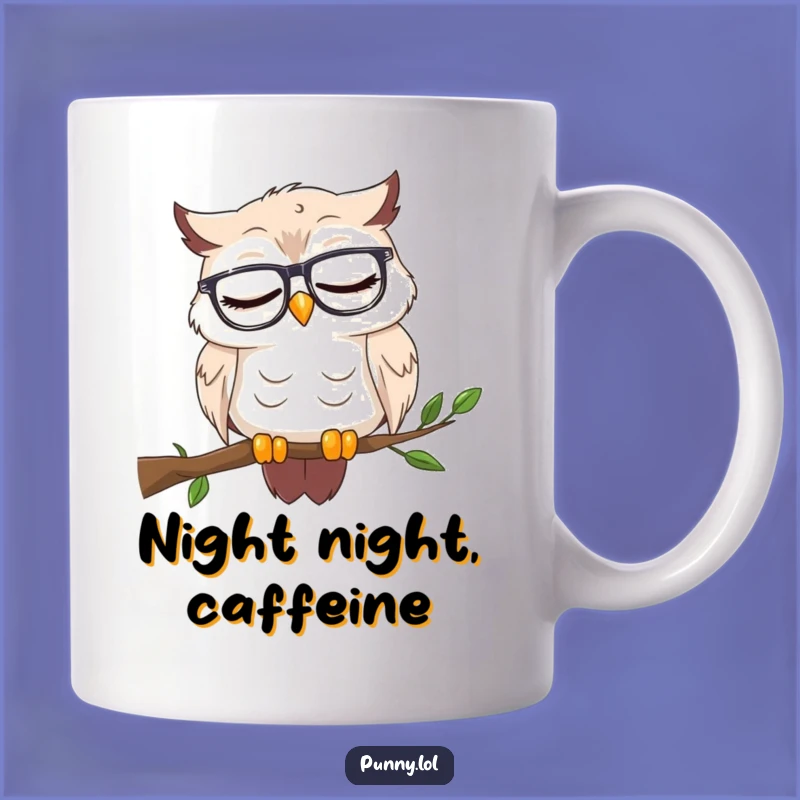 Funny Sleepy Owl Mug - Wise But Dozing Off, Perfect Gift!