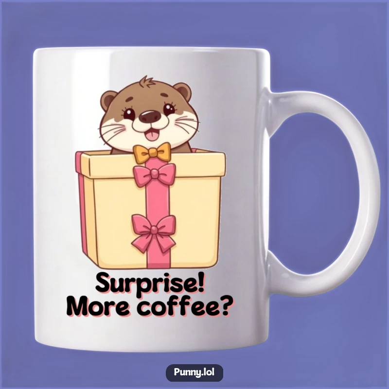Funny Otter Bow Tie Gift Box Mug: A Hilarious Present for Otter Lovers