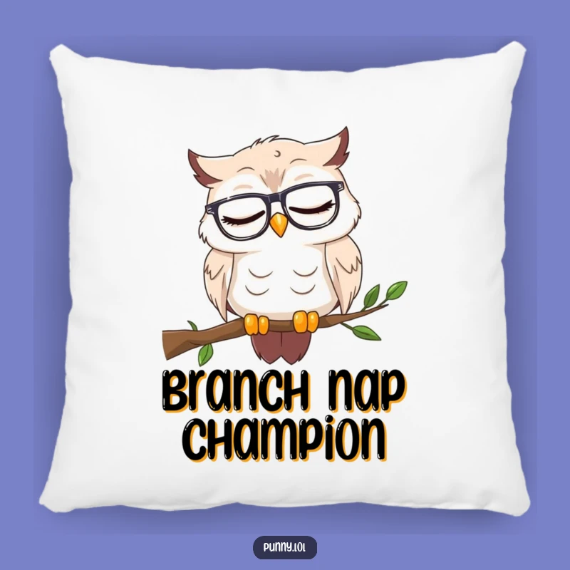 Funny Sleepy Owl Pillow - Huggable Wisdom for Cozy Nights!
