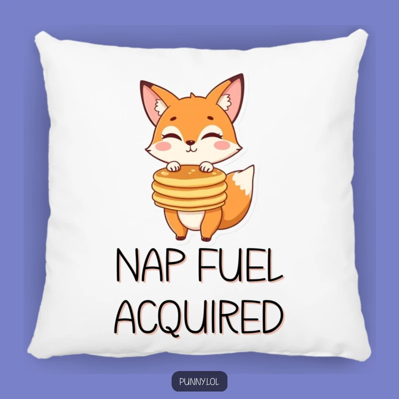 Comfy Funny Fox Pancake Pillow: Cozy & Hilarious Home Accent Gift