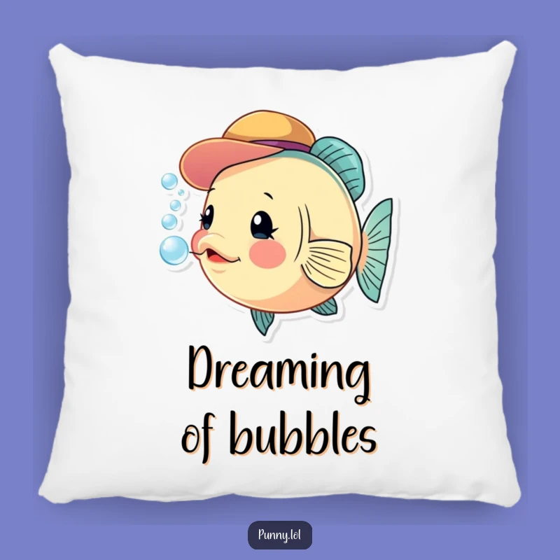 Funny Fish Hat Pillow: Snuggly Comfort with a Curious Bubbling Friend Gift