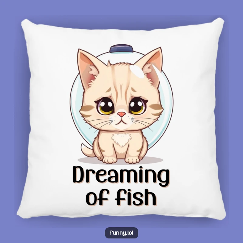 Funny Cat Fishbowl Helmet Pillow: Comfy, Hilarious Decor for Cat Lovers