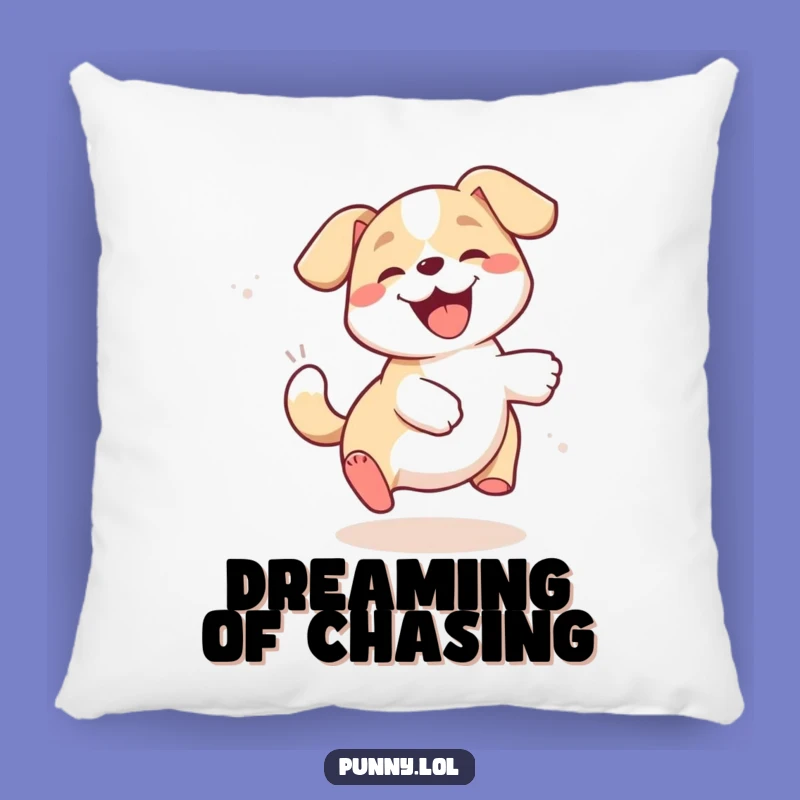Funny Giggling Dog Chasing Tail Pillow - Comfy & Hilarious Home Decor