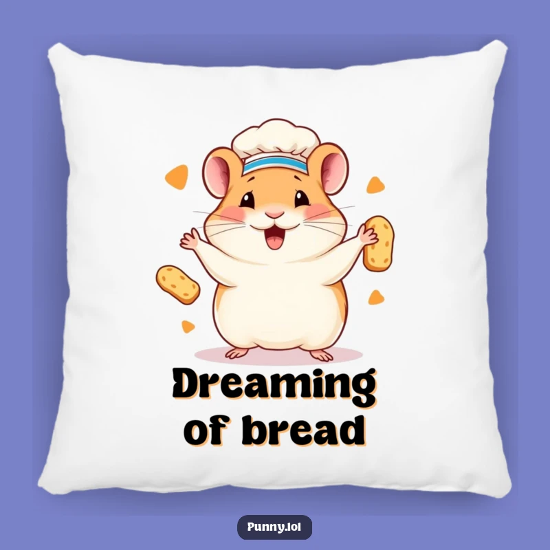 Funny Hamster Chef Pillow: Comfy Cushions for Baking Enthusiasts!