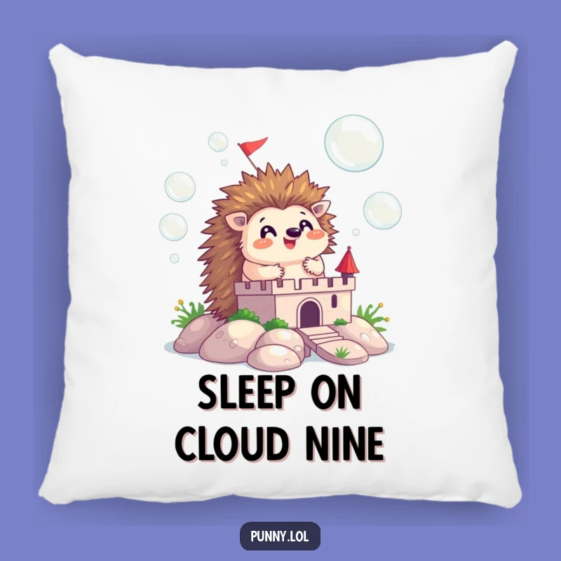 Funny Hedgehog Bubble Pillow: Happy Castle Builder for Cozy Whimsical Decor