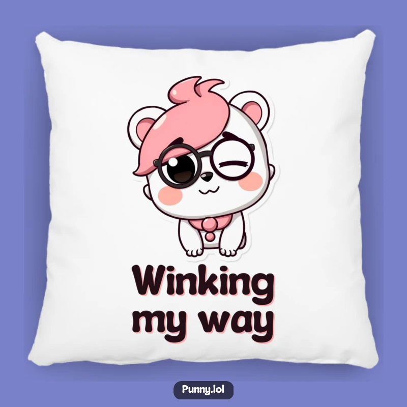 Funny Monocle Character Pillow - Cozy Comfort with a Playful Wink, Decor Gift