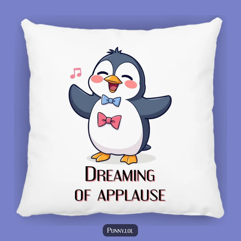 Funny Penguin Opera Pillow: Cozy Comfort with Dramatic Bird Design, Perfect Gift