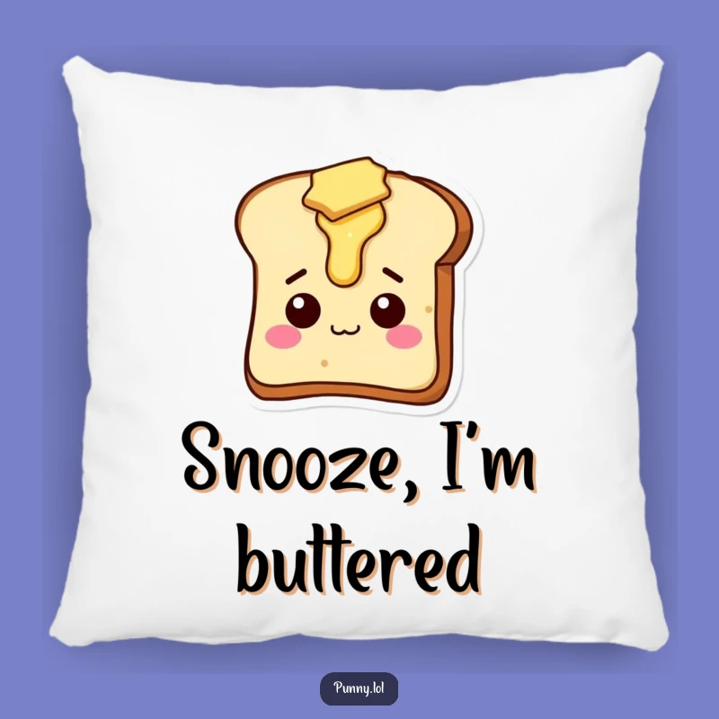 Funny Toast Pillow - Soft Silly Butter Slice Cushion
