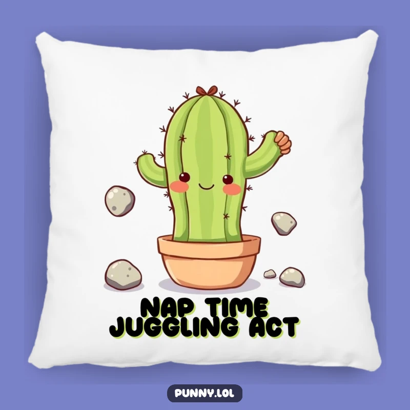 Funny Clumsy Cactus Pillow - Huggable Comfort for Awkward Moments!