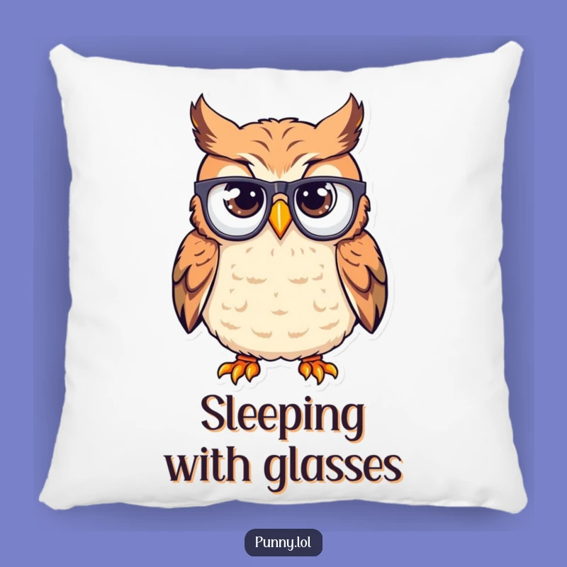 Funny Confused Owl Pillow: Cozy Comfort & Wacky Charm