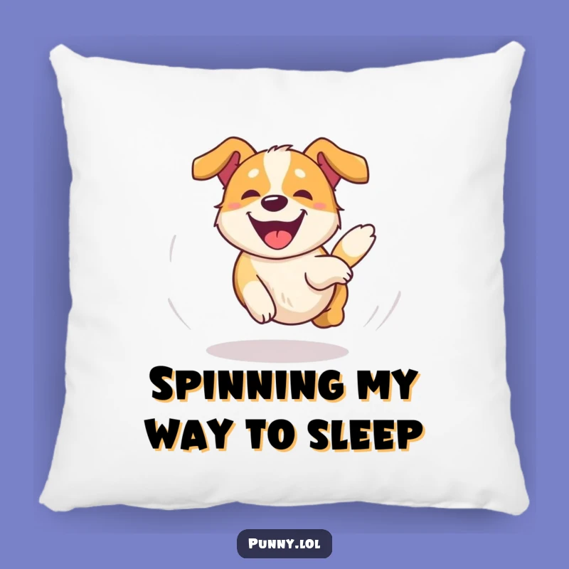 Funny Dog Tail Chase Pillow: Cuddle Up with Comedy! A Super Soft Funny Gift.