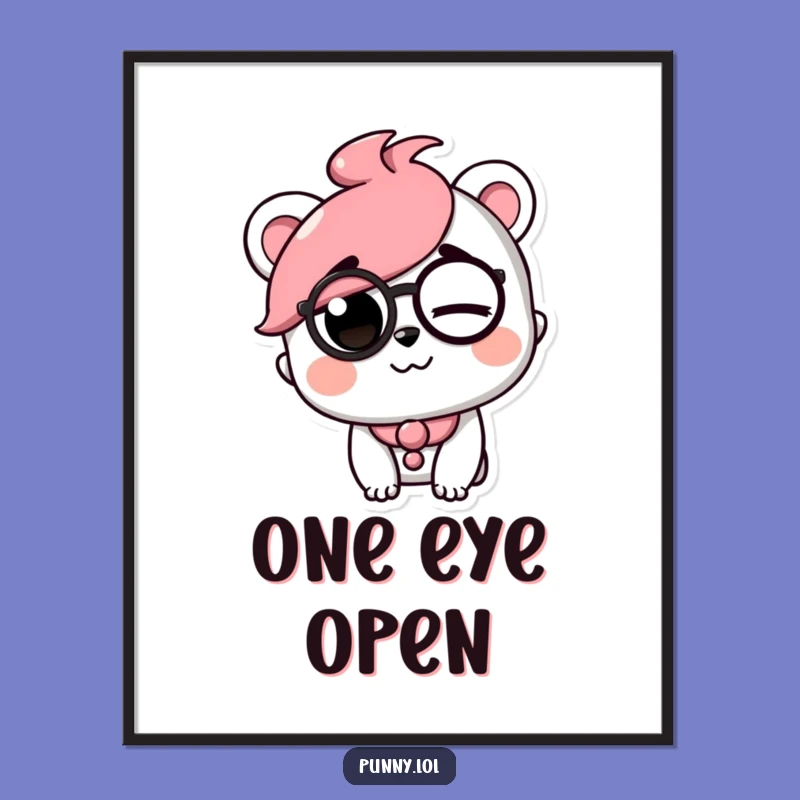 Funny Monocle Character Print - Instant Witty Art, Hilarious Gift Idea