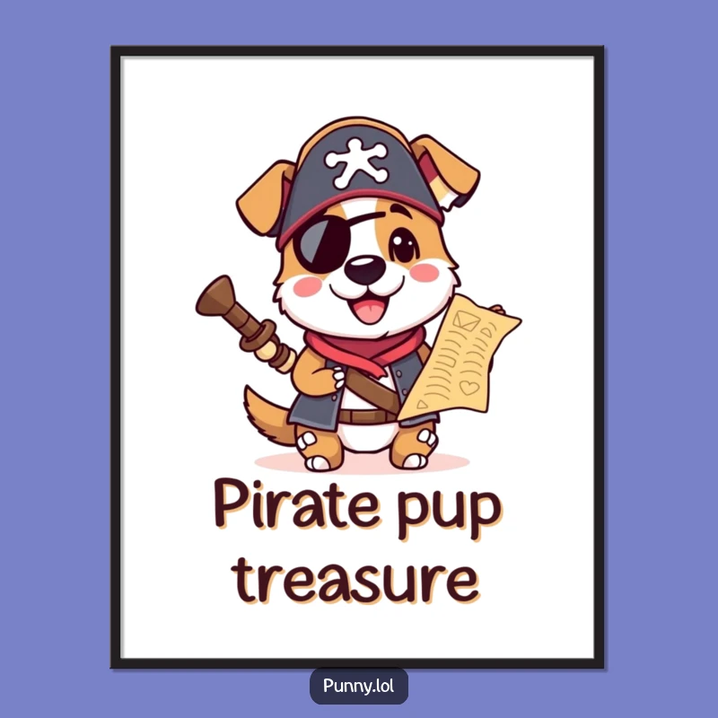 Funny Pirate Dog Digital Art: Instant Adventure Delivered to You