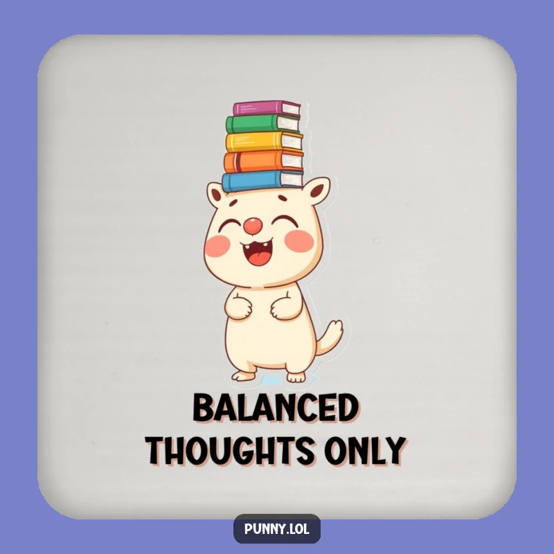 Funny Book Creature Coaster - Protect Surfaces with Humor, Hilarious Gift