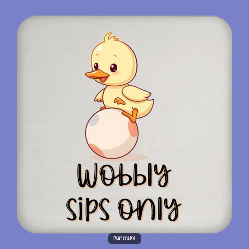 Funny Duckling Wobble Coaster: Protect Surfaces with Comical Charm