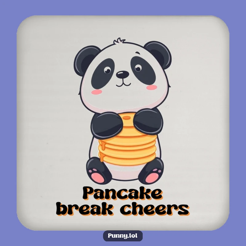 Protect Your Table: Funny Panda Pancake Coaster