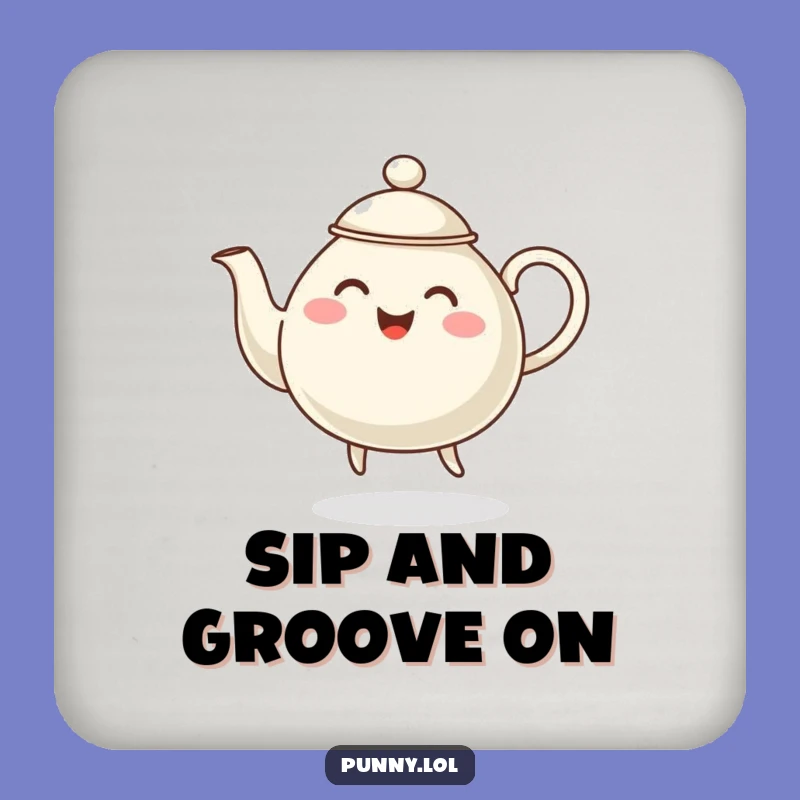 Funny Dancing Teapot Coaster - Steaming Character Drink Protector