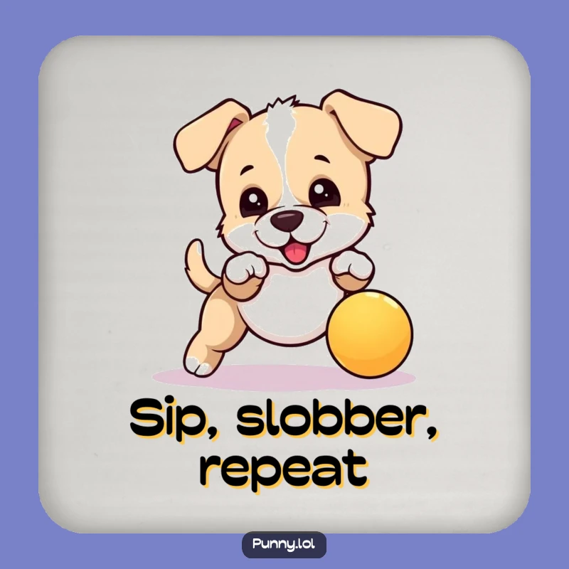 Funny Bouncing Puppy Coaster: Protect Surfaces with Playful Charm