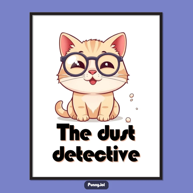 Funny Cat Observation Poster - Dapper Feline Art, Fantastic Funny Gift for Cat Aficionados