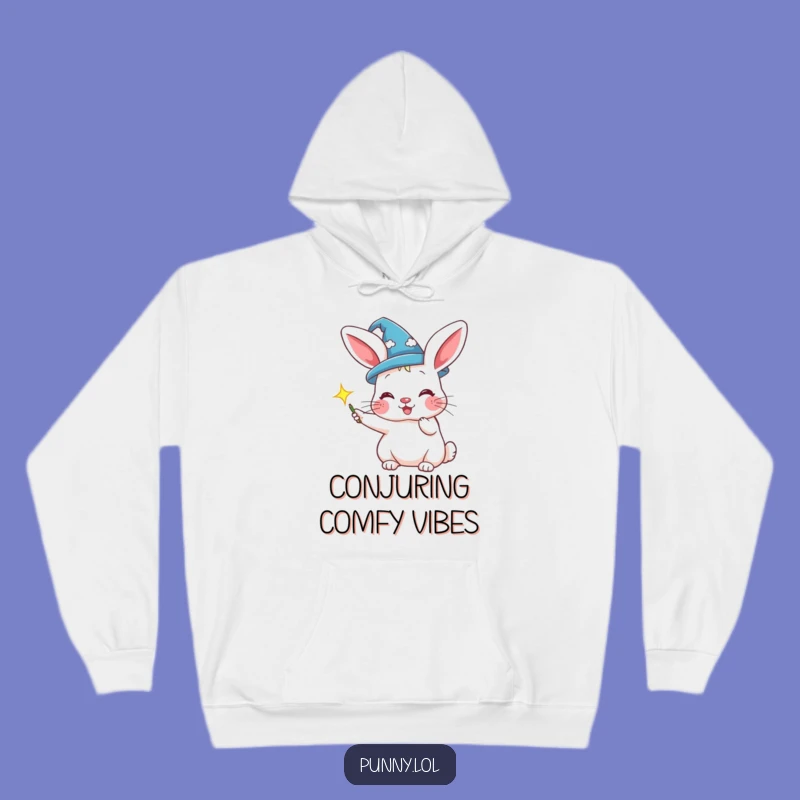 Cozy Funny Rabbit Wizard Hat Hoodie: Your Spellbinding Comfort