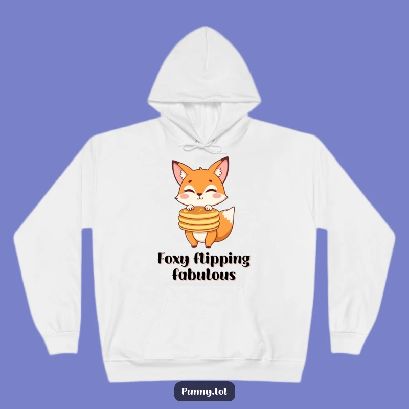 Cozy Funny Fox Pancake Hoodie: Warm & Hilarious Winter Gift Idea