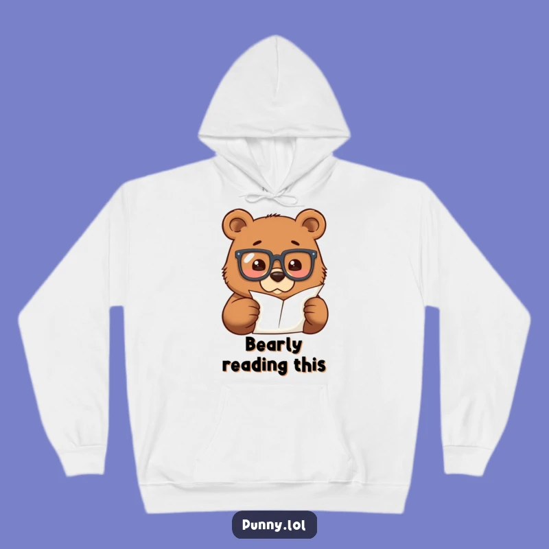 Funny Bear Scholar Hoodie: Cozy Brainiac Bear, Ultimate Funny Gift